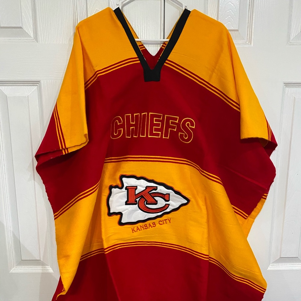 Custom Made Kansas City Chiefs Poncho Zarape.